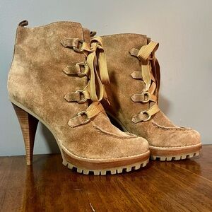 Michael Kors camel suede stiletto boots. Women's size 9.5.